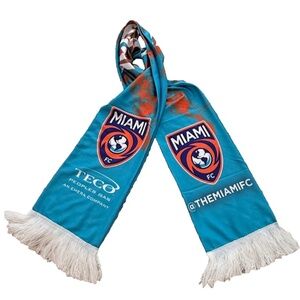 Miami FC Futbol Club/TECO Gas Fan Scarf; Soccer; Aqua and Orange; 60" x 7"